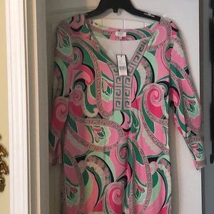 Vibrant casual or dressy Bight Dress V neck